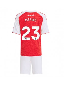 Arsenal Mikel Merino #23 Dječji Domaci Dres kompleti 2025-26 Kratak Rukavima (+ kratke hlače)